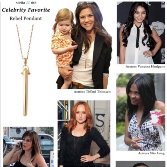 Stella & Dot Women’s Rebel Pendant Gold Statement Layered Adjustable Necklace - Picture 11 of 16